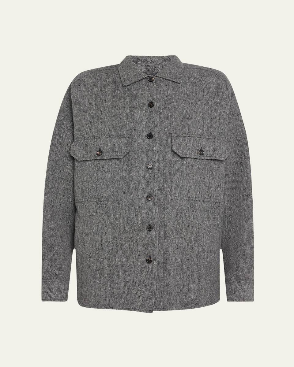 Darby Button Down Wool Cashmere Overshirt